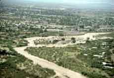 Aerial photo of floodplain