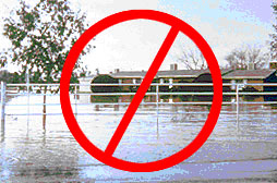 Photo of flooded property.