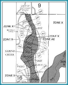 Flood zones shown on FEMA Flood Insurance Rate Map