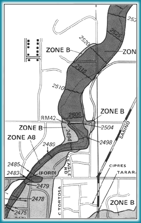 Image of portion of Flood Insurance Rate Map